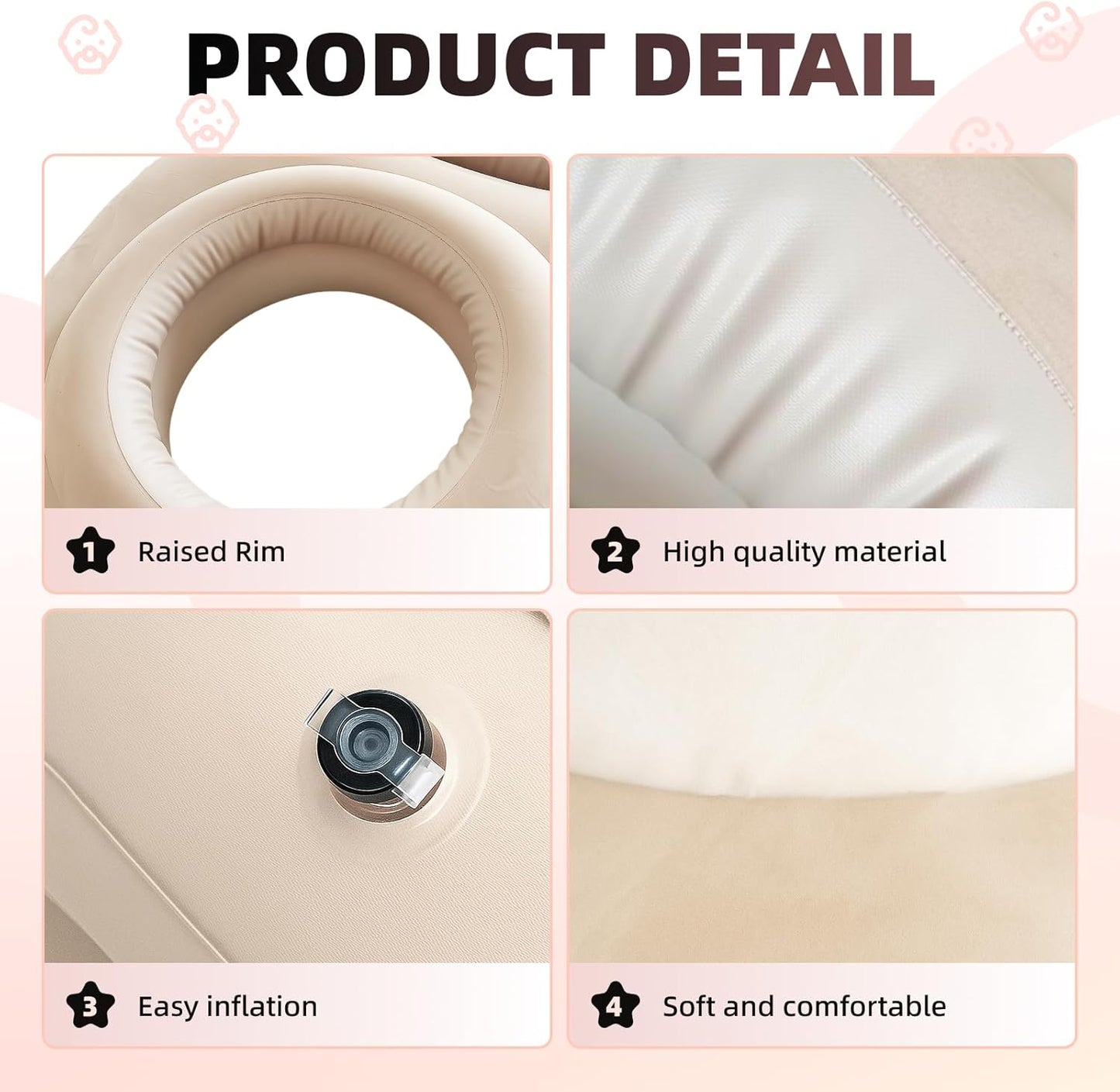 Inflatable Pregnancy Belly Mattress, Float with Abdominal Hole Full Body Inflatable Bed for Pregnant Women, the Best Pregnancy Pillow for Sleeping Prone - Relieves Back Hip Pain