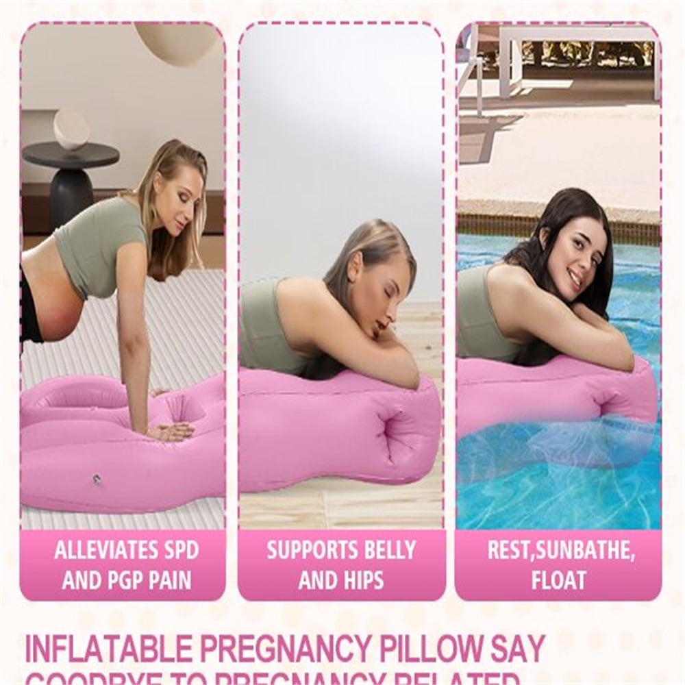 Pregnant Woman Air Mattress with Abdominal Hole,Thebest for Prone Sleep, PVC Inflatable Maternity Mattresstummy Concaveandconvexcomfortable Pregnant Woman O-Type Sleepingpillow Inflatablesleeping Mat